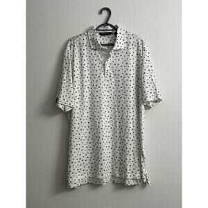 Polo Ralph Lauren Golf Polo Shirt Mens XXL White Floral Short Sleeve